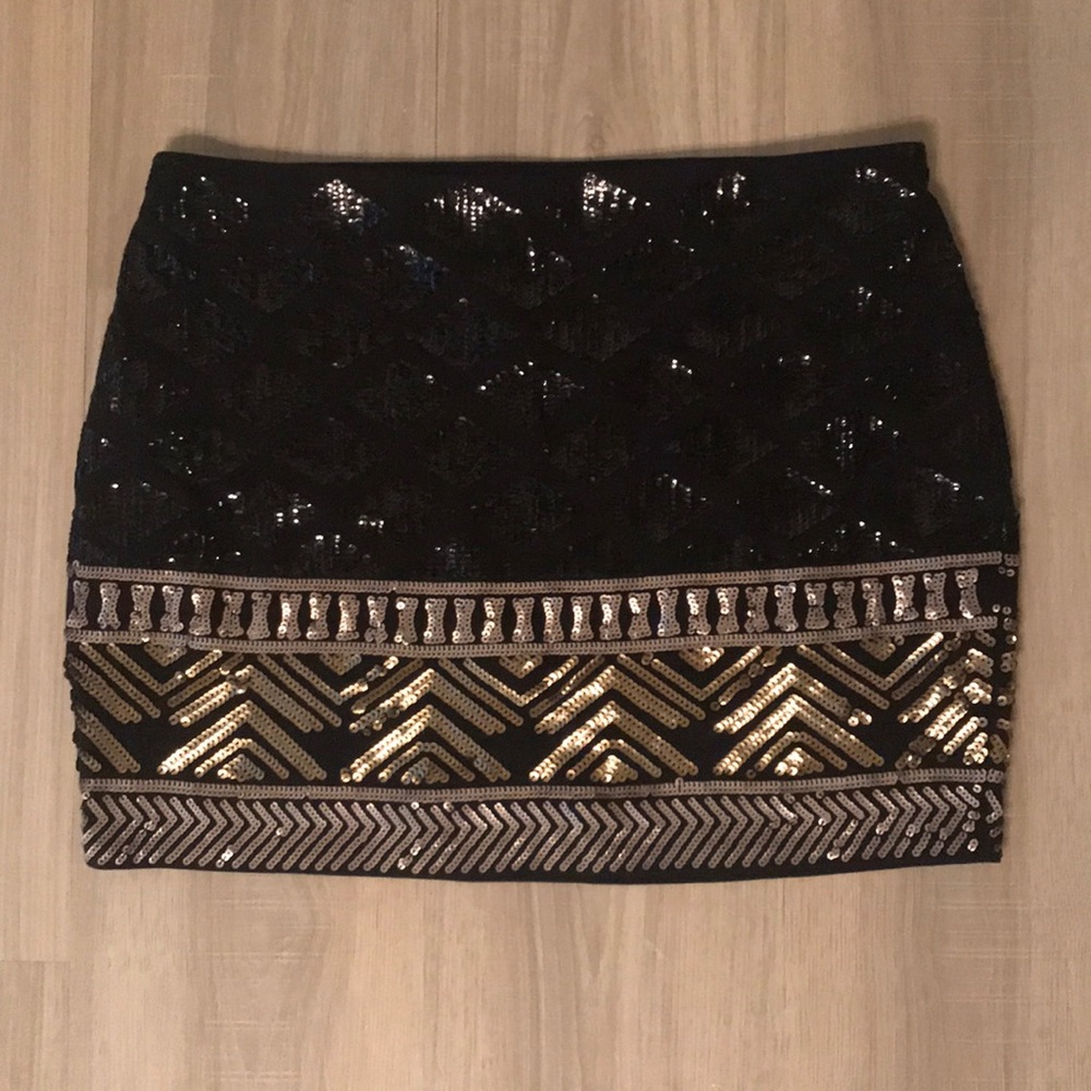 sequin mini skirt